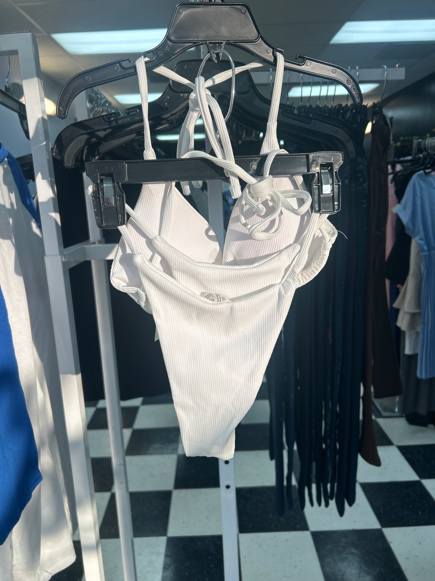 White two piece swimsuit