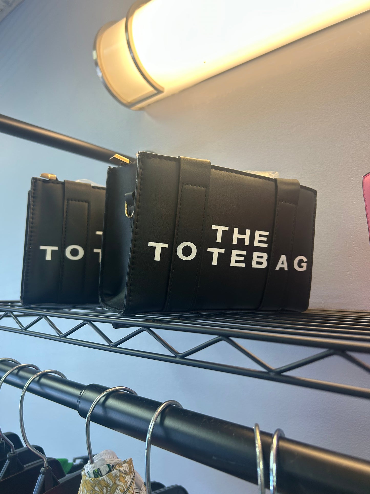 Black mini tote bag