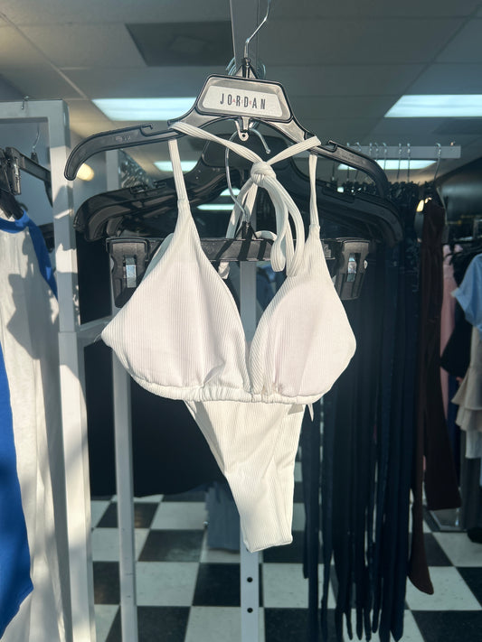 White two piece swimsuit