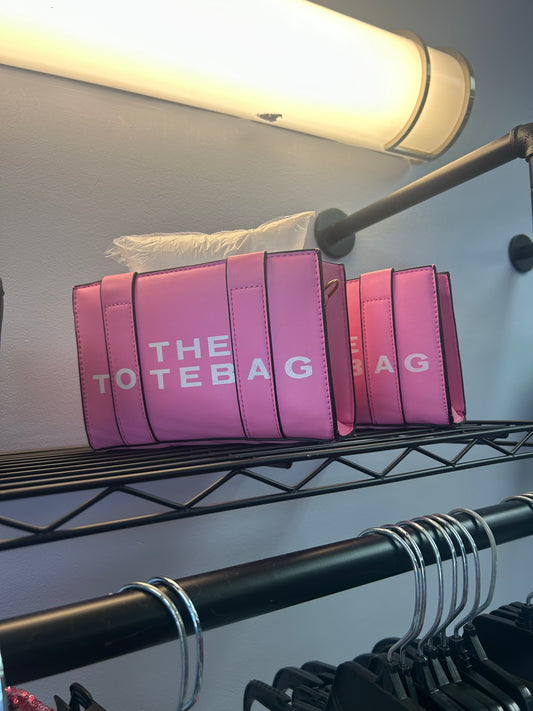 Pink mini tote bag